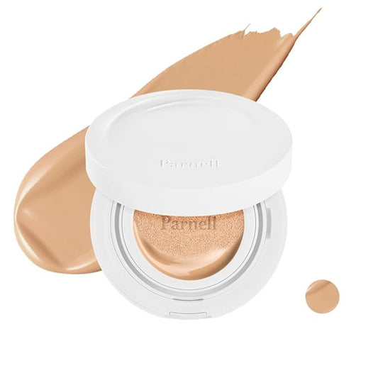 Parnell Cicamanu Serum Cushion - Moisturizing Foundation for Soothing, Coverage, Glass Skin and Lightweight for Sensitive and Dry Skin Pearl Skin (0.52 Fl Oz) (27N)-Velvo Beauty