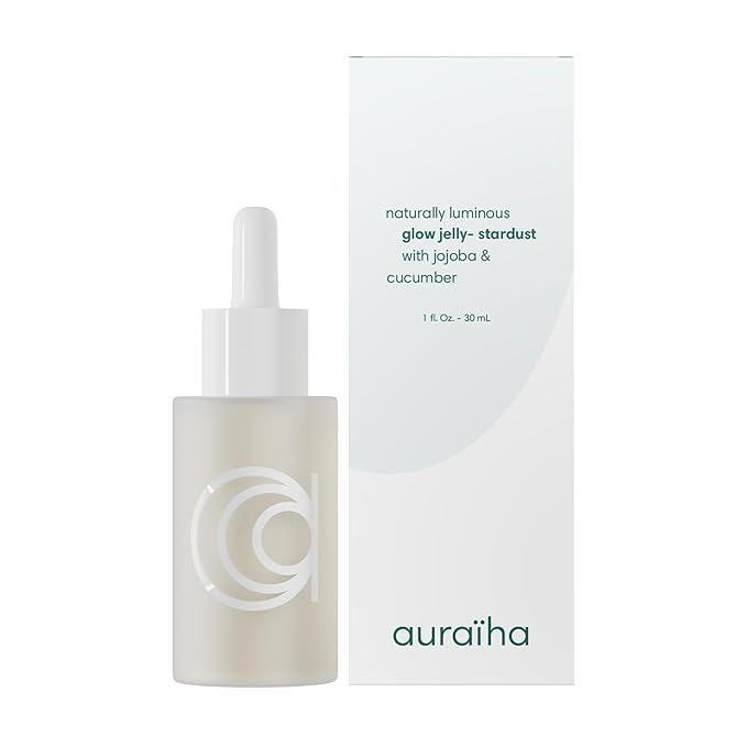 Auraiha Glow Jelly Highlighting Serum - Jojoba & Cucumber Infused Superfood Elixir - Intense Hydration for Radiant, Healthy Glow - Vegan - 1 fl oz (stardust, 1oz)-Velvo Beauty