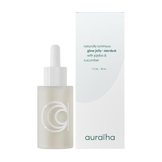 Auraiha Glow Jelly Highlighting Serum - Jojoba & Cucumber Infused Superfood Elixir - Intense Hydration for Radiant, Healthy Glow - Vegan - 1 fl oz (stardust, 1oz)-Velvo Beauty