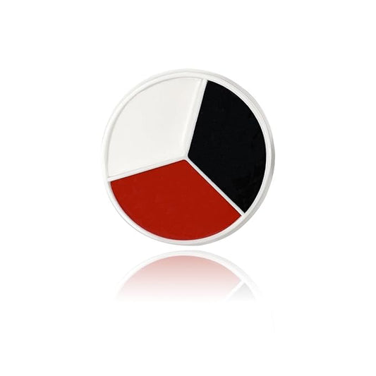 3 Colors Black White Red Face Body Paint Clown Makeup Palette Professional Face Paint for Halloween Cosplay Sfx Joker Zombie Vampire Makeup-Velvo Beauty