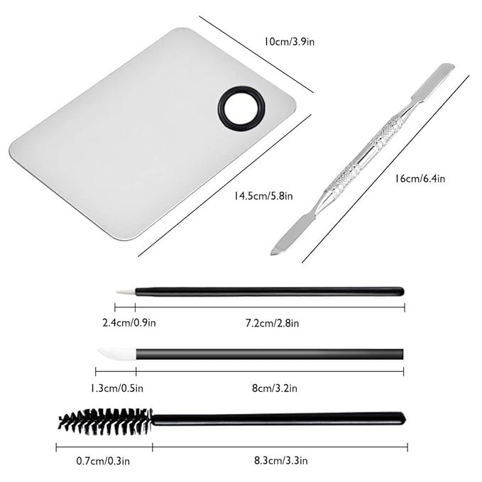 2 Styles Professional Makeup Palette with Spatula and 150 PCS Makeup Brush Kit, SourceTon Cosmetic Palette (5.9”x 3.9”) & Makeup Applicators (Mascara Wands, Lipstick Applicators, Fine Eyeliner Brush)-Velvo Beauty