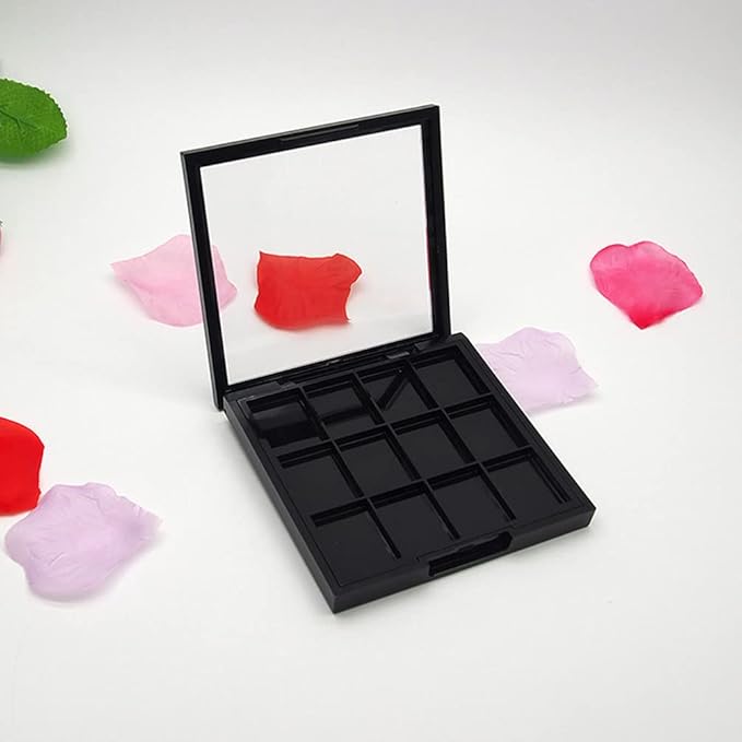 Empty Eyeshadow Palette Eyeshadow Makeup Palette Lipstick Container Makeup Empty Case for Blush Lipstick, 1Pcs 12 Grids-Velvo Beauty