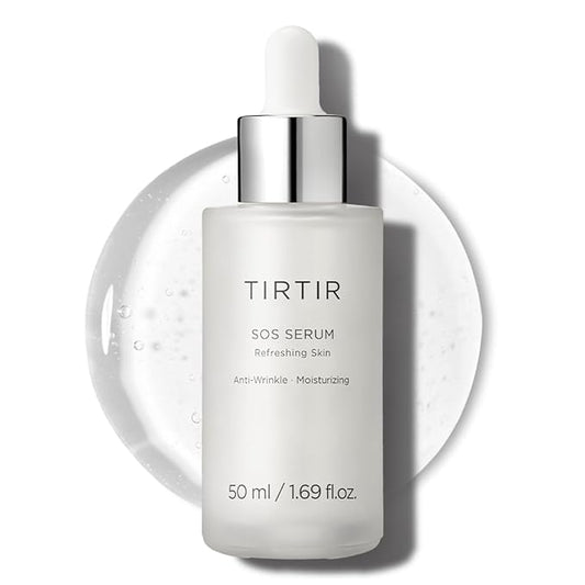 TIRTIR SOS Serum - Radiant Glow Boosting Face Serum - Plumping, Anti Aging, Hydrating - Visibly Smooth and Glowy Skin - Fragrance Free for All Skin Types, 1.69 fl.oz.-Velvo Beauty