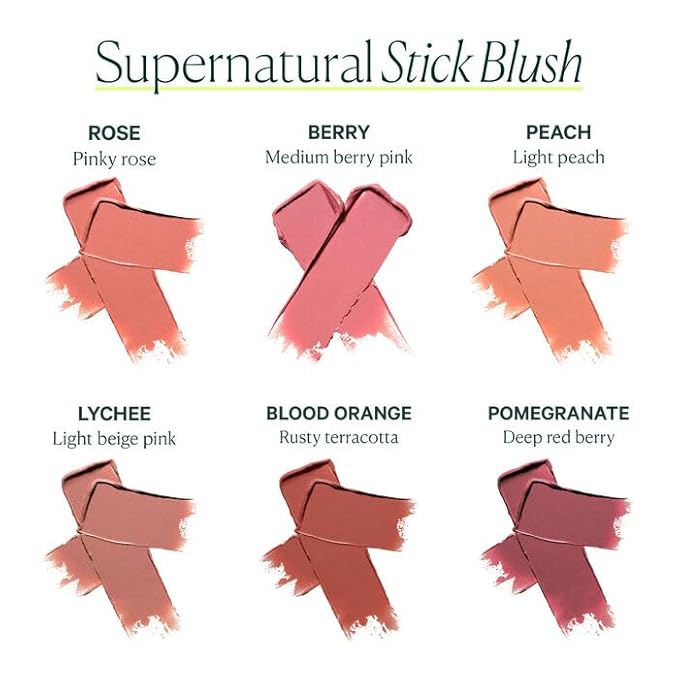 Well People Supernatural Stick Multi-Use Blush, Creamy, Hydrating Blush Stick For A Pop Of Color, Multi-use, Vegan & Cruelty-free, Blood Orange-Velvo Beauty