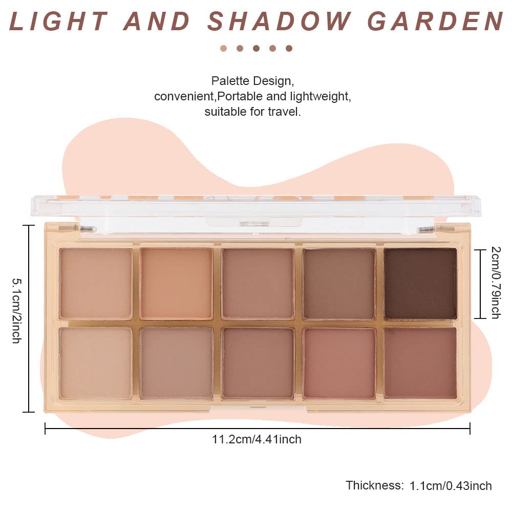 10 Colors Nude Pink Matte Eyeshadow Palette,Neutral Nude Eye Shadow Palette,Long Lasting Waterproof Travel Size Makeup Pallete,Vegan,Cruelty -free-Velvo Beauty