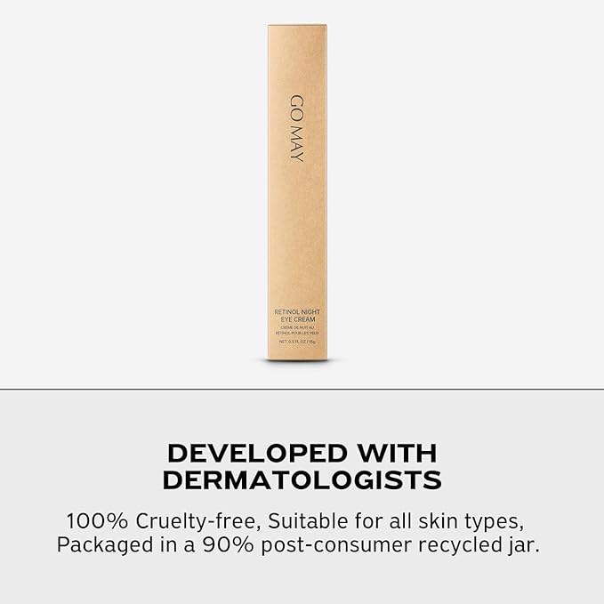 Retinol Night Eye Cream | Anti Aging Eye Cream | Moisturizer Eye Cream | Suitable for All Skin Types | 0.5 FL.OZ-Velvo Beauty