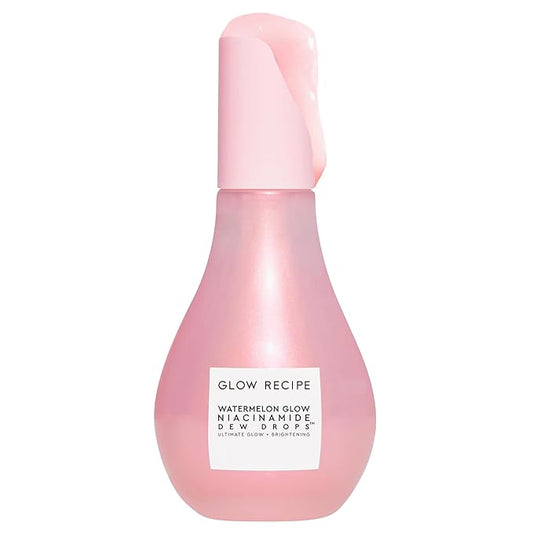 Glow Recipe Watermelon Niacinamide Dew Drops - Brightening, Plumping Hydrating Face Serum, Makeup Primer + Liquid Highlighter with Hyaluronic Acid - Dewy & Glowing Korean Skin Care (80ml)-Velvo Beauty