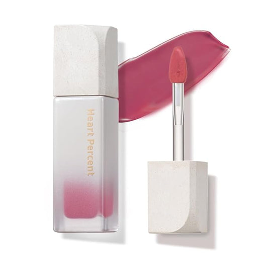 Heart Percent Dote On Mood Pure Glow Tint, Watery & Lightweight Moisturizing Lip Stain Long Lasting Liquid Lipstick 6.8g, #08. Plum Mauve-Velvo Beauty