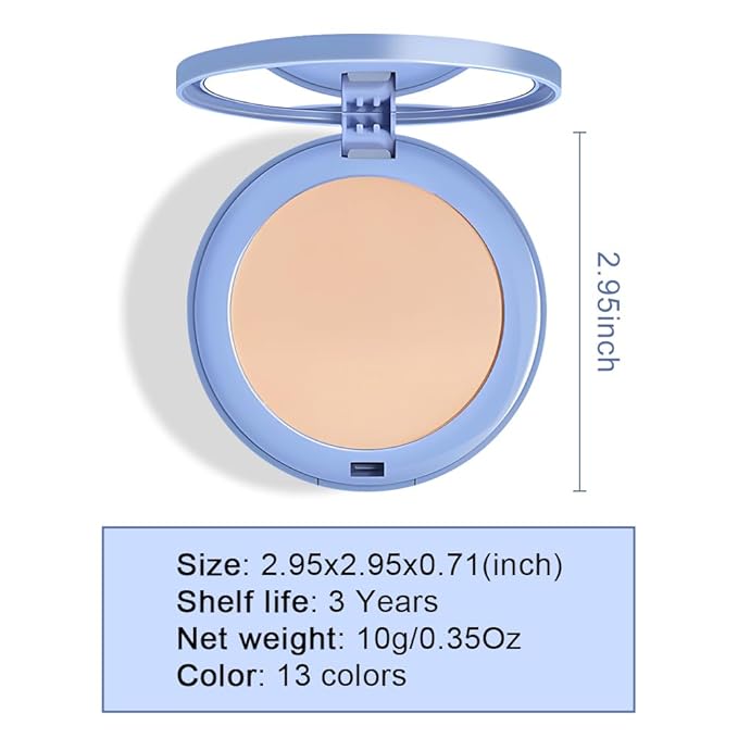 evpct Kaely Oil Control Pressed Face Powder, Get Smooth Flawless Fine Lines and Lightweight Finishing Foundation, Control Shine Long Lasting Waterproof Face Setting Powder Cosmetic, 07 True Beige-Velvo Beauty