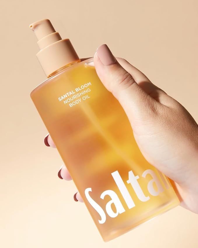 Saltair Body Oil. Jumbo Size Santal Bloom After Shower and Bath Oil Moisturizer for Women and Men. Botanical, Non-Greasy, and Well-Absorbing Lotion for Hydrating Dry Skin. 10oz Bottle-Velvo Beauty