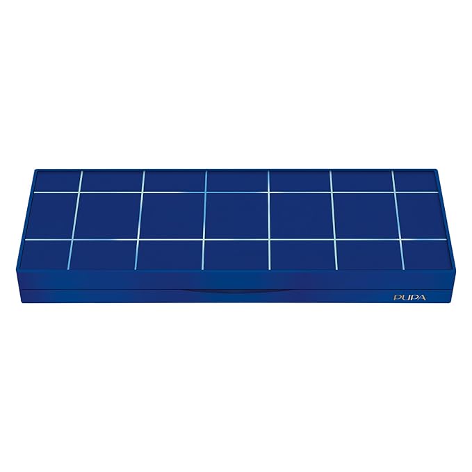 Pupa Milano Pupart S Makeup Palette, 004 Blue, 0.4 oz - Versatile Makeup Kit - Blush for Cheeks - Eyeshadow - Lip Gloss - Lip Cream - Face Makeup-Velvo Beauty