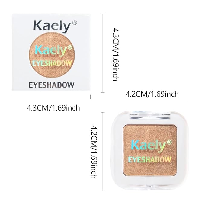 Golden Glitter Eyeshadow – Neutral Shimmer Eye Shadow, Daily Waterproof Long-Lasting Eyeshadow Powder Palette for Women Eye Makeup sombras para ojos (06)-Velvo Beauty