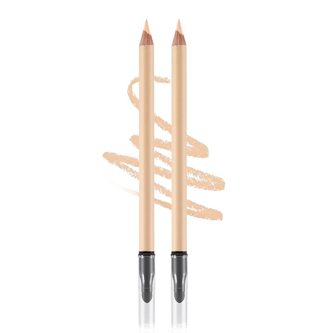 2pcs Concealer Pencil with Sponge,Full Coverage,Waterproof Under Eye Concealer Stick for Dark Circles,Blemishes,Aging Spots,Acne,Freckles-Velvo Beauty