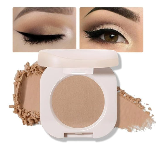 Matte Single Eyeshadow Palette Makeup for Green Blue Eyes, Light Brown Matte Eyeshadow For Old Women, Holographic Multichrome Cream Iridescent Single Monochrome Eye Shadow Makeup-Velvo Beauty