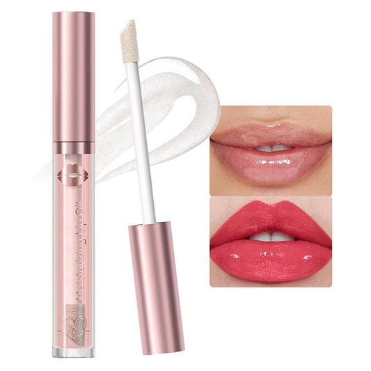 Hydrating Lip Gloss Oil - Nourishing Tinted Lip Oil for High-Shine Finish, Long-Lasting, Non-Sticky, Cruelty-Free Lip Plumper, Perfect with Lipstick & Peel-Off Lip Stain X-00#-Velvo Beauty