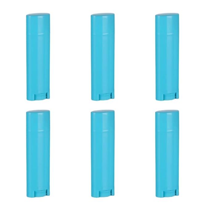 5ml 25Pcs Empty Oval Deodorant Lip balm Tubes Containers Twist-up Refillable Containers for Lipstick,Chapstick,Homemade Lip balm,DIY Deodorants(Sky Blue)-Velvo Beauty