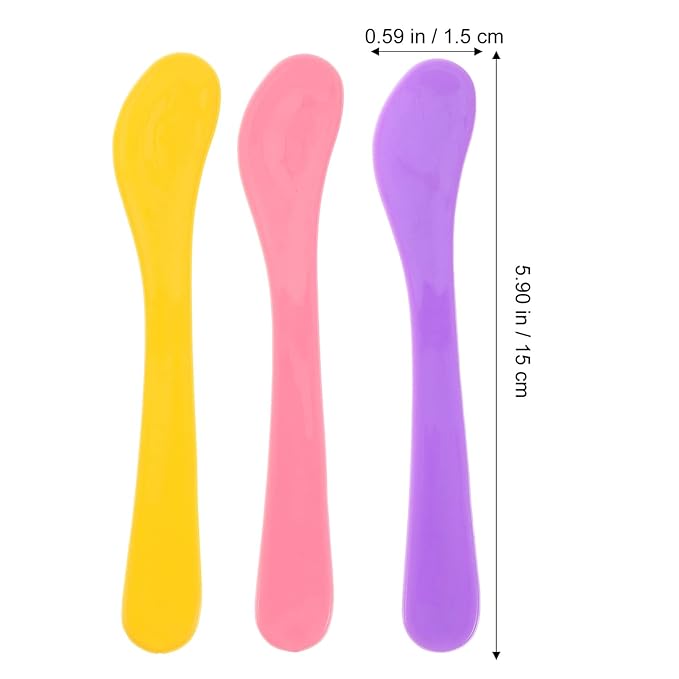 Healifty 10 Pcs makeup spatula plastic makeup DIY Accessories Facial Cream Spatulas Cream Spoon DIY Makeup Spatula small spoons Spatula Premium makeup spatula tool 15c cosmetic applicator-Velvo Beauty
