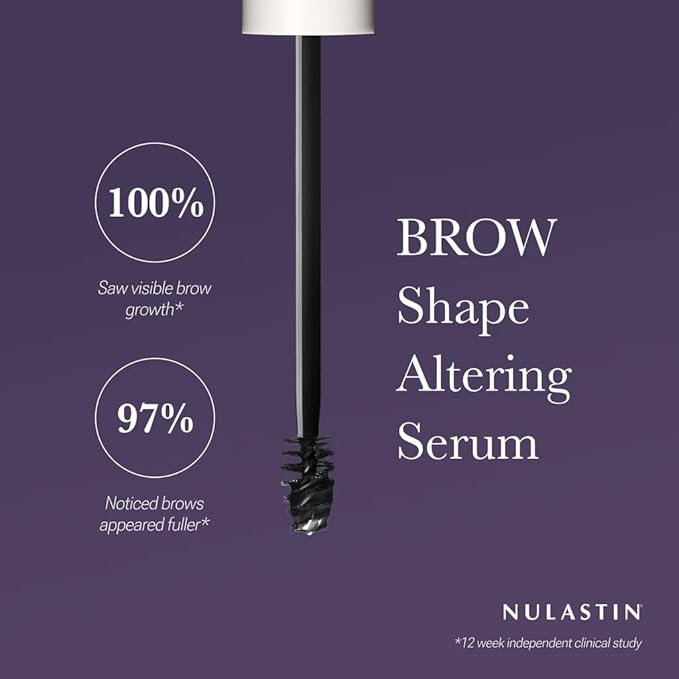 NULASTIN Eyebrow Serum for Thicker Looking Brows - BROW Shape Altering Serum - Reduce Shed & Encourage Fuller, More Youthful-Looking Brows - With Keratin & Peptides (0.1 Fl Oz)-Velvo Beauty
