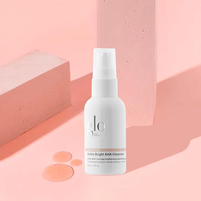 Glo Skin Beauty Hydra-Bright AHA Cleanser, Travel Size - Foaming Gel Cleanser Removes Makeup, Gently Exfoliates, Hydrates and Brightens Skin (2 Fl Oz)-Velvo Beauty