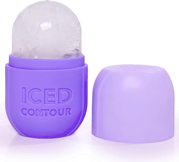 Ice Roller for Face, Ice Face Roller for Eyes, Neck and Cold Therapy for Injuries. Ice Mold for Face Massager, Skin Care. Remove Fine Lines, Shrink Pores, Reduce Acne (Purple)-Velvo Beauty