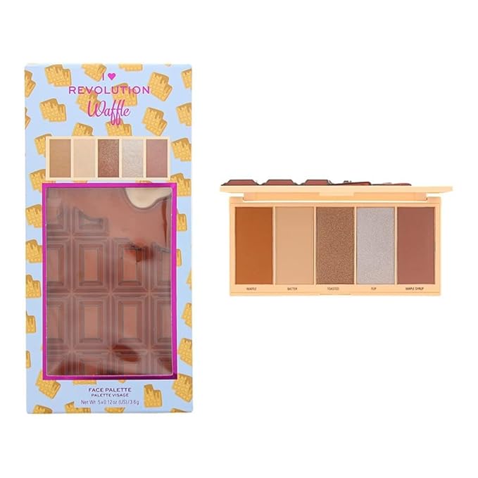 I Heart Revolution - CHOCOLATE FACE PALETTE - Contouring palette - WAFFLE-Velvo Beauty