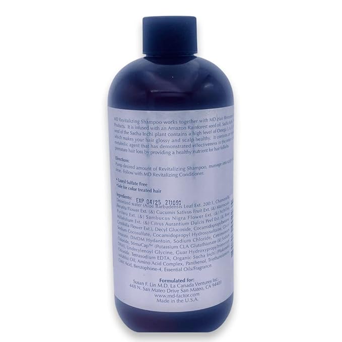 MD Revitalizing Shampoo for Men & Women – Sulphate-Free Hair Thinning Shampoo with Aloe Vera, Chamomile – Hair Loss, Regrowth Anti Thinning Shampoo for All Hair Types-Velvo Beauty