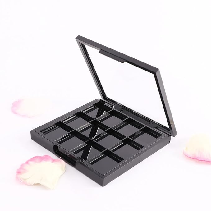 12 Grids Empty Eyeshadow Palette DIY Eyeshadow Makeup Palette Lipstick Container Empty Makeup Storage Box for Blush Lipstick-Velvo Beauty