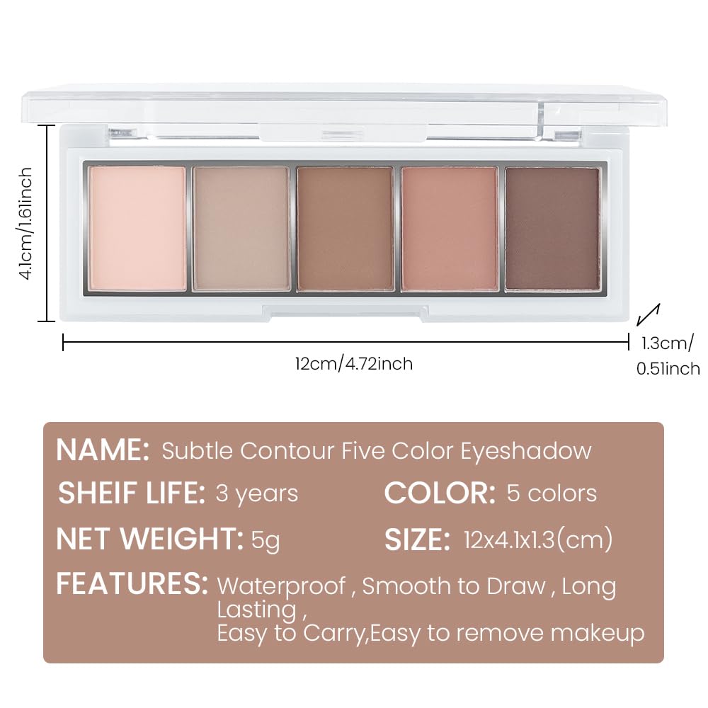 AMY'S DIARY Matte Nude Brown Beige Eye Shadow Palette Makeup, Natural Tones Eyeshadow Palette Nude Taupe Eye Shadows, for Woman Long Lasting Delanci bronzed mocha palette (#02)-Velvo Beauty