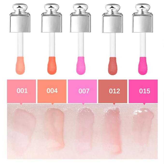 Hydrating Lip Glow Oil, Moisturizing Lip Glow Oil, Nourishing Glossy Transparent Lip Oil, Plumping Lip Oil, Lip Balm, Non-sticky Tinted Toot Lip Balm for Lip Care (CORAL) 0.2 OZ-Velvo Beauty