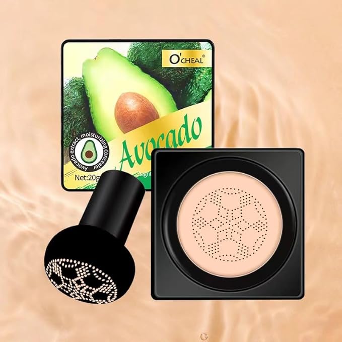 Mushroom Head Air Cushion BB Cream Foundation Cream for Face Makeup Concealer Cushion for Face Comestics Make Up Cushion Compact Ivory-Velvo Beauty