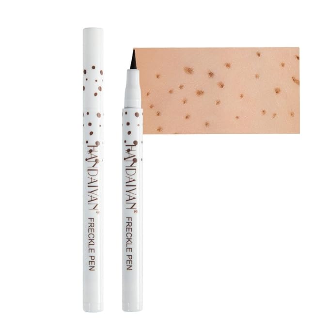 Freckle Pen 4 Colors Natural Freckle Pen Fake Freckle Pen Waterproof Long Lasting Soft Spots Natural Relaxing Sun Makeup (Natural Coffee)-Velvo Beauty