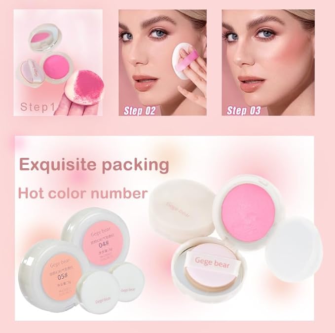 Silky Matte Blush,Blush Powder for Cheeks,Long-Lasting, Natural Look, Powder Blush Palette, Complements All Skin Tones-Velvo Beauty
