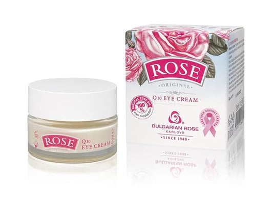 Rose Bulgarian Eye Cream with Natural Oil for Dark Spots and Puffiness, Under Eye Cream for Wrinkles and Bags, Water Anti Aging Eye Cream Helps Improve Dryness-Velvo Beauty