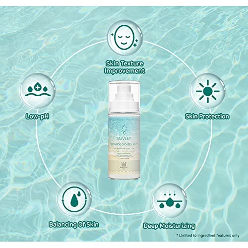 Ceramide Oxygen Face Mist | Low pH, Vegan, Cruelty Free | Hydrating Refreshing Soothing Facial Mist Spray with Antioxidants 2.7 Fl Oz (3)-Velvo Beauty