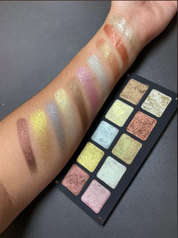Chromatic Eyeshadow Palette | 10 Vibrant Shades for Unlimited Creativity. (Metalic)-Velvo Beauty