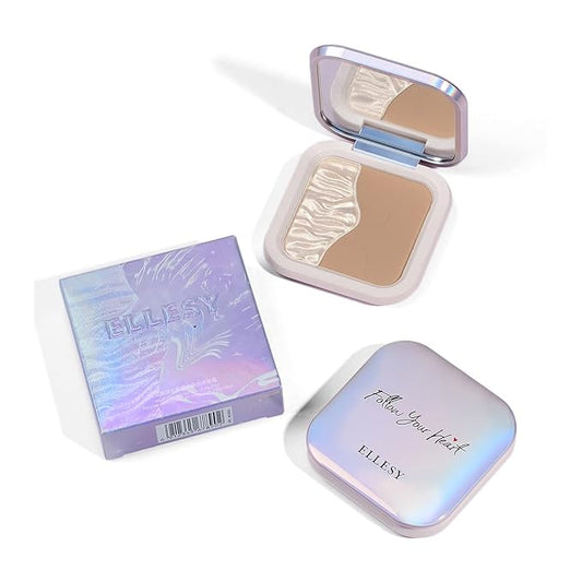 ELLESY Highlighter Makeup Palette Shimmer Face Bronzer and Highlighter Contouring Palette Makeup Kit Sculpting Contour Powder Palette with brush-C02-Velvo Beauty