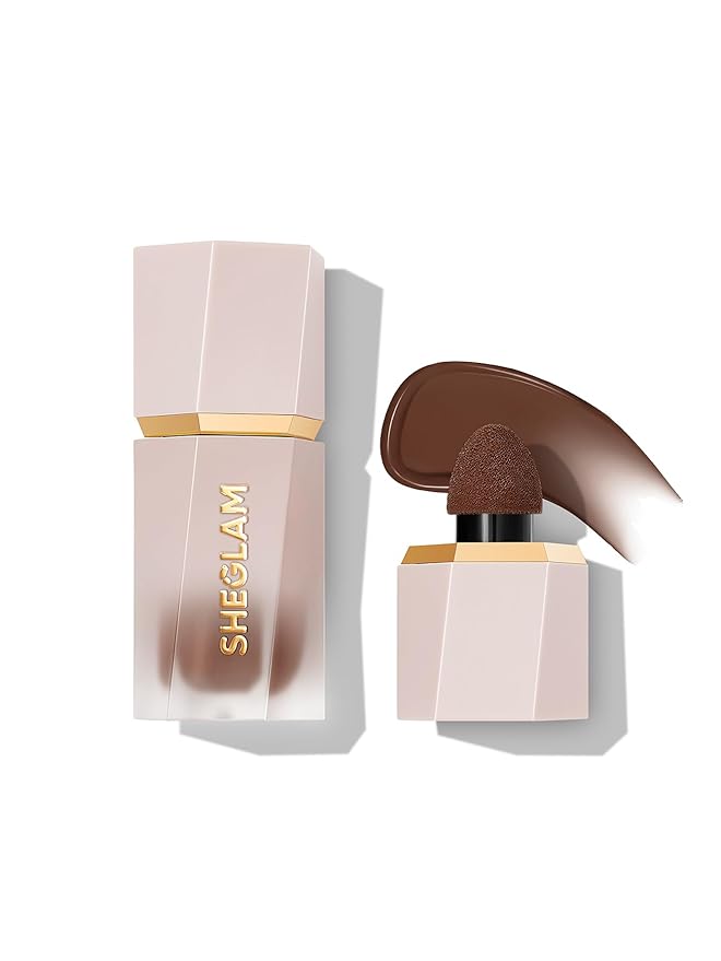 SHEGLAM Sun Sculpt Cool Toned Liquid Contour Stick Long Lasting Cream Bronzer Makeup - Earthy Sepia-Velvo Beauty