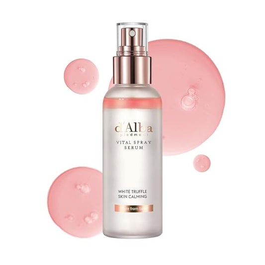 d'alba Piedmont Italian White Truffle Vital Spray Serum, Vegan Skin Care, Calming and Hydrating Facial Mist for Red and Sensitive Skin, Glow Serum, Surfactant Free, All in One, Korean Skin Care-Velvo Beauty