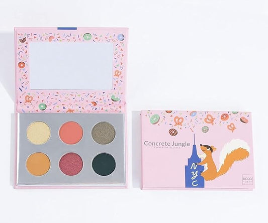 M2U NYC Eyeshadow Palette, Eye Shadow, Makeup Palette, Eye Shadow Palette Makeup, Makeup Palettes, 6 Tones/Shades, Multiple Colors from Nude to Bold (Green/Yellow Pop Colors)-Velvo Beauty