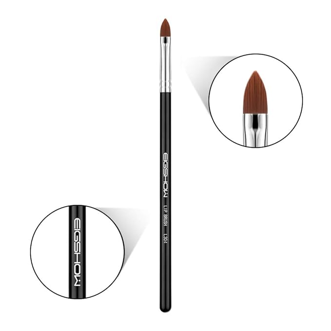 Lip Brush Professional Make Up Brush Travel Lipstick Gloss Wands Applicator Cosmetic Tool Kits, Cruelty-Free & Vegan, Precise Application (L304)-Velvo Beauty