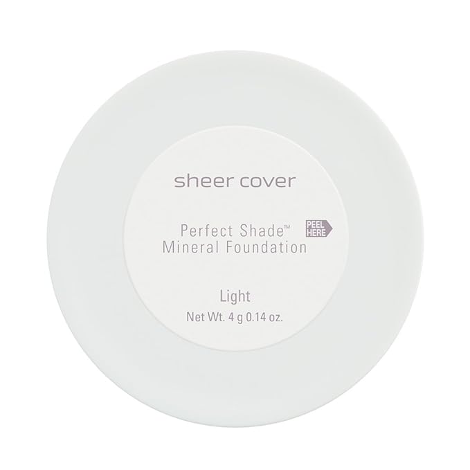 Sheer Cover Perfect Shade - Mineral Foundation Makeup Kit w Free Foundation Brush - Light/Fair Shade - Foundation Powder Makeup and Mineral Makeup, Best Full Coverage Foundation 4 Grams-Velvo Beauty