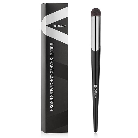 DUcare Tapered Small Concealer Brush Under Eye, Nose Contour Brush Mini Makeup Brushes Ideal for Liquid, Cream, and Powder Concealer(V03)-Velvo Beauty