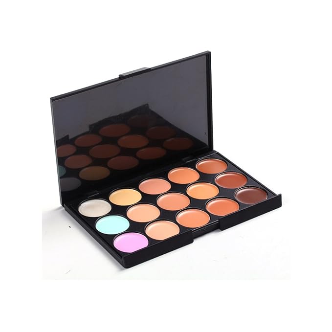 15 Colour Makeup Contour Palette-Cream Concealer Kit,Blemish Face Contouring Highlighter Palette,Professional Base Foundation Beauty Make up Cream+11pcs Makeup Brushs-Velvo Beauty