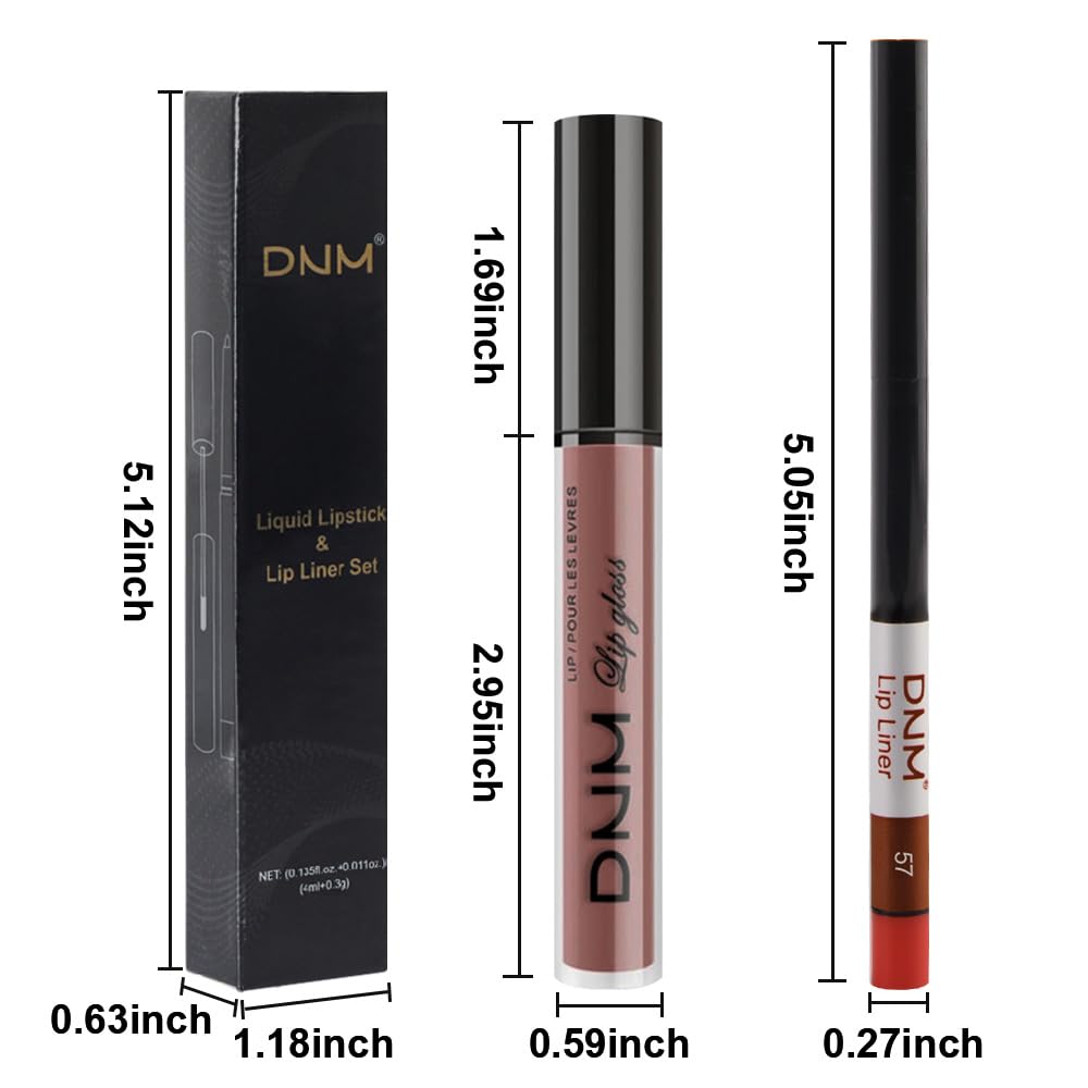 evpct 2Pcs Maroon Matte Lip Liner and Lipstick Combo Set for Women, Maroon Lip Combo Set Liquid Lips Stick Gloss and Lipliner Stains Set Long Lasting Waterproof, Lips Makeup 24 Hours originales-Velvo Beauty