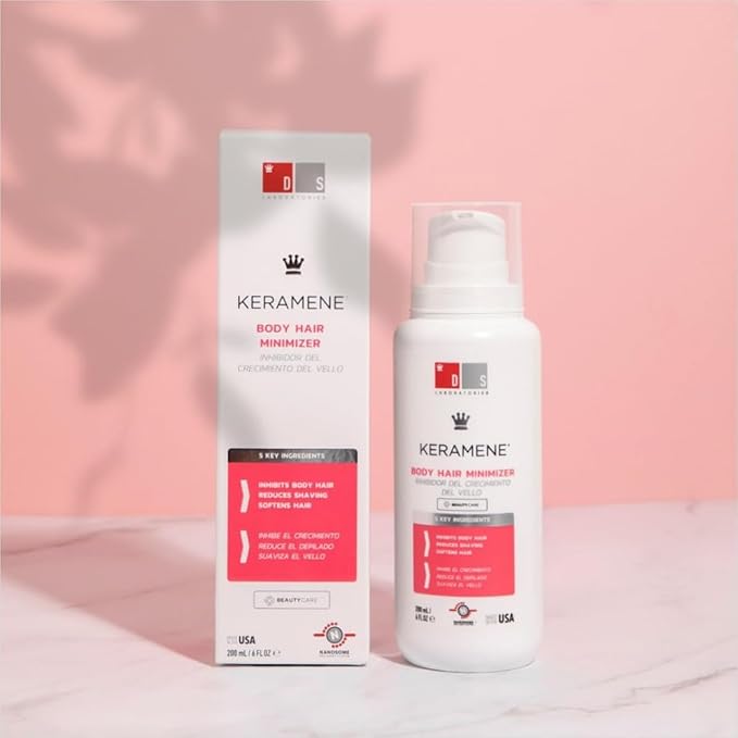DS Labs Keramene Hair Inhibitor for Face & Body - Reduces Hair Visibility, Softens Texture, Minimizes Growth Over Time, Paraben-Free Formula with Witch Hazel, With Nanosome Technology, 6 Fl Oz-Velvo Beauty