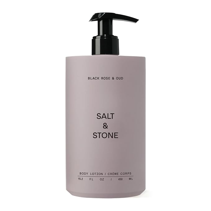 Salt & Stone Body Lotion for Women & Men| Scented Daily Body Lotion | Hydrates, Nourishes & Softens Skin | Restores Dry Skin | Fast-Absorbing | Cruelty-Free & Vegan (450 ml) (Black Rose & Oud)-Velvo Beauty