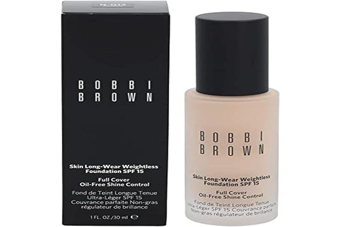 Bobbi Brown Skin Long-Wear Weightless Foundation Broad Spectrum SPF 15, Porcelain (0), 1 Fl Oz-Velvo Beauty