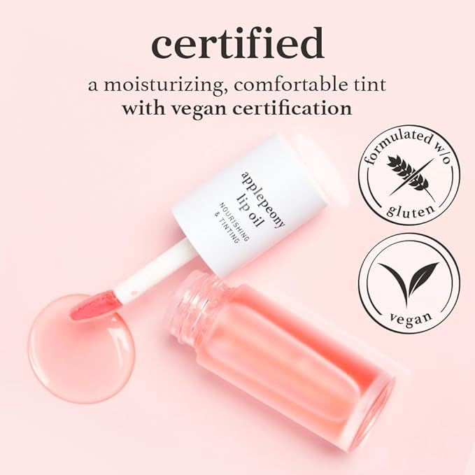 NOONI Korean Lip Oil - Applepeony | Long-Lasting, Moisturizing, Plumping, Revitalizing for Dry Lips, Waterproof, No Peel Off, Hydrating, Nourishing Crystal Clear, 0.12 FL Oz-Velvo Beauty