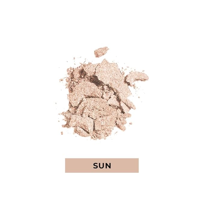 LAMEL Glow Highlighter: Face Make Up & Contour Palette in Deep, Vibrant Colors - Natural Shimmer - Compact Size & Perfect for Travel - Cruelty Free - 3.8gr/0.13 oz 402 (Sun)-Velvo Beauty