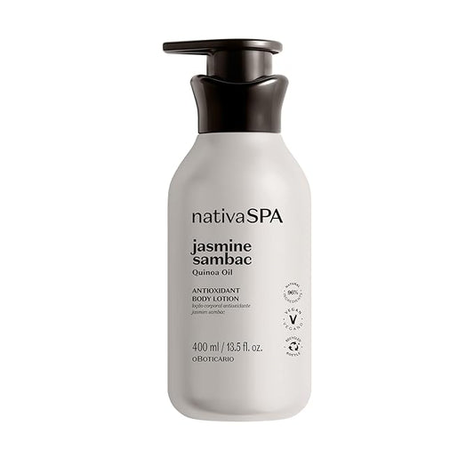 Nativa SPA by O Boticario Jasmin Sambac Anti-Stress Body Lotion, Fragranced Moisturizer Enriched with Purified Quinoa Drops to Boost Hydration, 13.5 Ounce (400ml)-Velvo Beauty